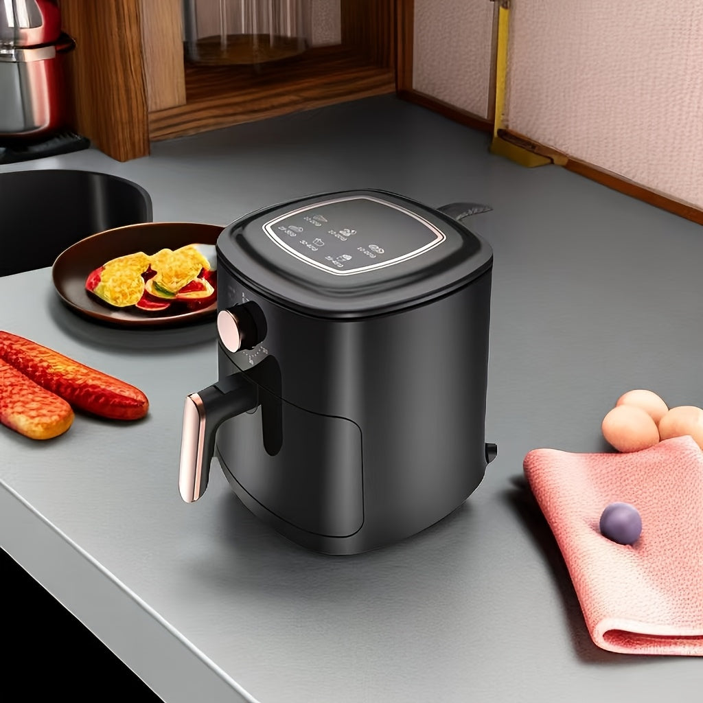 Friggitrice ad Aria 4L – Capienza Grande, 700W, 220-240V, Design Nero, Controllo Digitale, Frittura Senza Olio per Patatine, Pollo e Verdure